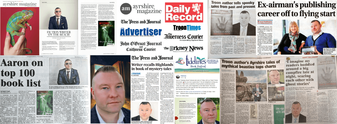 Aaron Mullins Author Interviews Newspapers Book Festival Fest Blogger Scottish